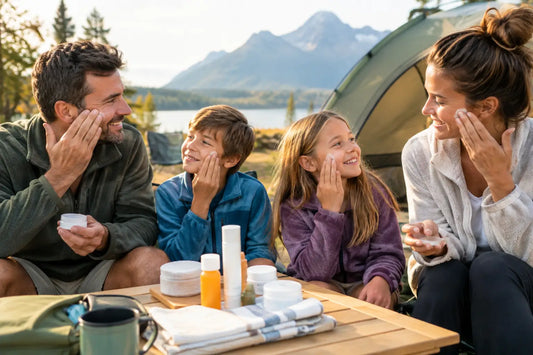 A Family Camping Skincare Routine Example