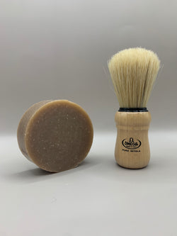 Shave Kit-Natural Shave Soap Bar & Shave Brush